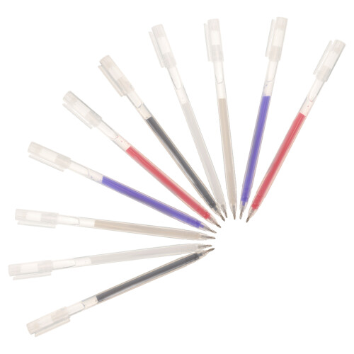 10Pièces Stylo Cuir Fine Couleurs Variées Effaçable
