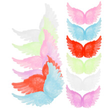 12Pcs Colorful Plastic Wings for DIY Crafts Miniature Wing Accessories