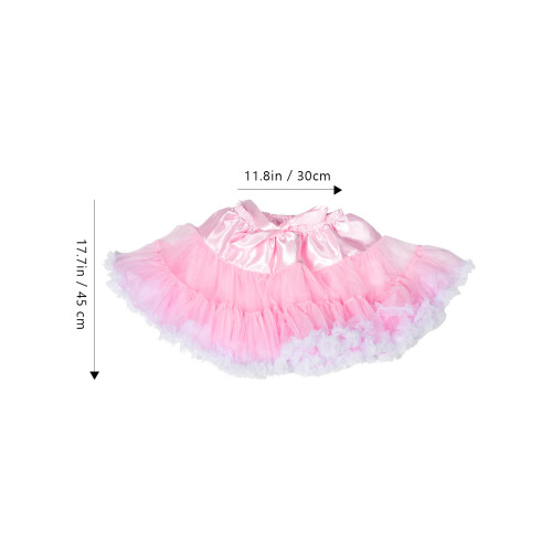 Jupon Tulle Rose Polyester Pour Performance Danse 2