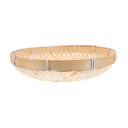 Countertop Fruit Basket Woven Bamboo Kitchen Use 1Pack 2