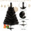 Black Artificial Christmas Tree 2FT with Plastic Stand 6