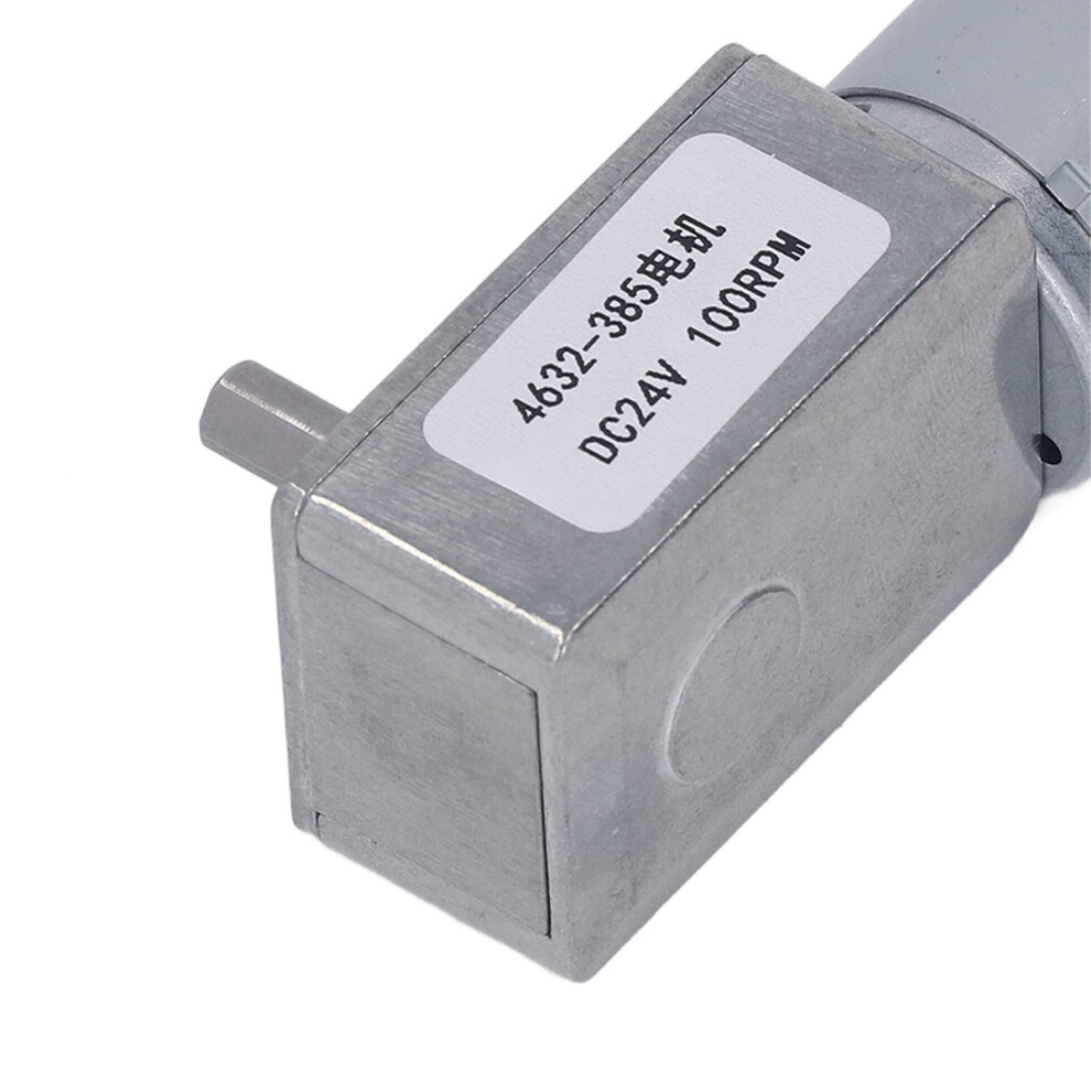 100RPM DC24V Worm Gear Motor Aluminium Alloy