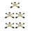 5Pièces Support Queue Snooker Métal Base Caoutchouc Anti- 4