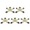 5Pièces Support Queue Snooker Métal Base Caoutchouc Anti- 6