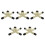 5Pièces Support Queue Snooker Métal Base Caoutchouc Anti- 7
