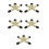 5Pièces Support Queue Snooker Métal Base Caoutchouc Anti- 9