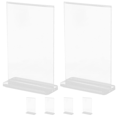 24Pièces Support Transparent Pour Menu Stand D’affichage 1
