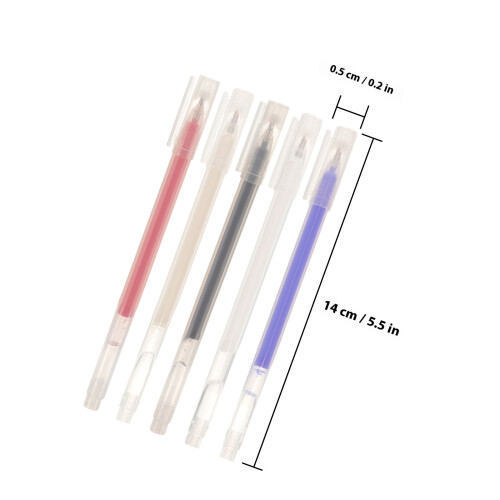 10Pièces Stylo Cuir Fine Couleurs Variées Effaçable 1