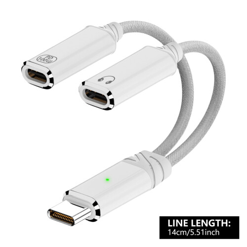 Dongle τύπου C για ακουστικά και φόρτιση, ποιότητα ήχου HiFi, προσαρμογέας γρήγορης 2