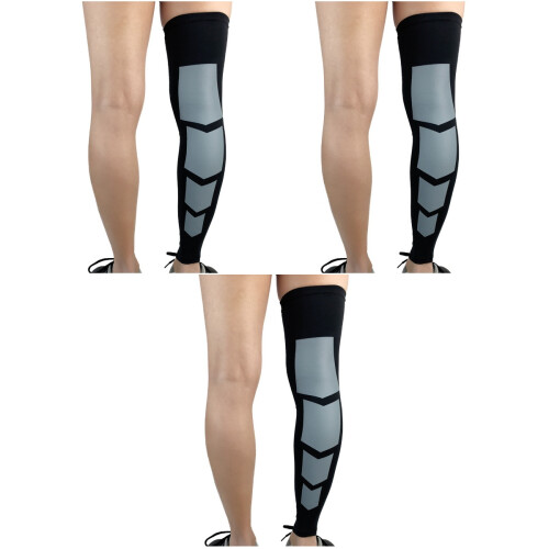 3Pièces Manchons Compression Mollet Pour Basketball Et Running 2