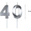 Ασημένια κεριά για τα 40α γενέθλια, Number40, διακοσμητικό τούρτας για πάρτι γενεθλίων 2