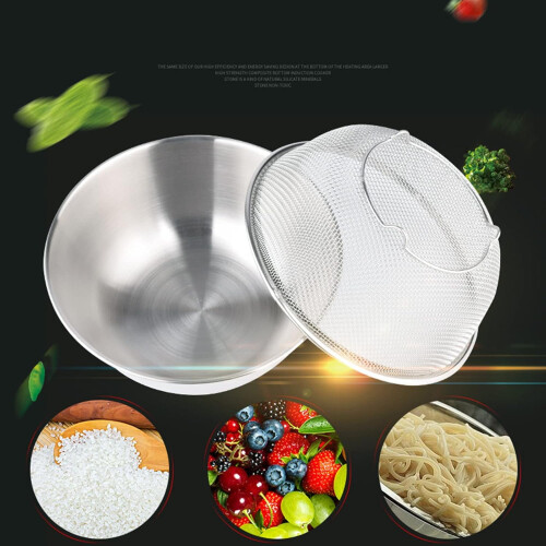Edelstahl-Siebset, 22 cm, mit passender Schüssel 1