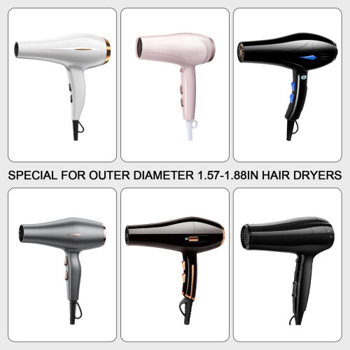 2Pcs Black Hair Dryer Diffuser Nozzle Attachment High Temperature Resistant Nylon 2