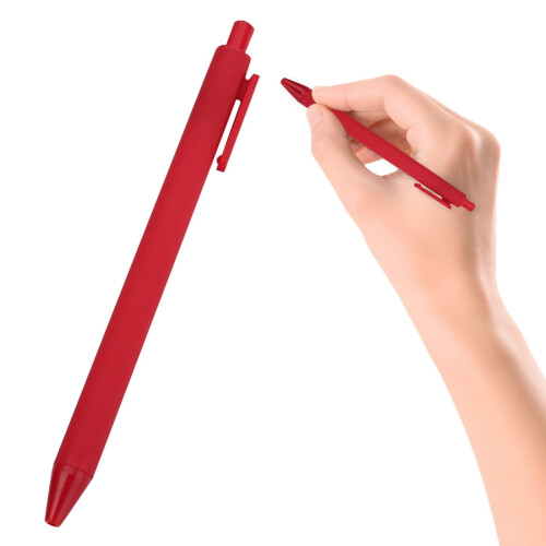 Stylo à bille rétractable, encre noire, corps rouge, 1,0 mm 1