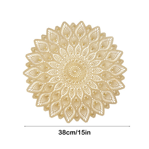 Hollow PVC Placemats Heat Resistant Insulating 4-Pack 2