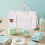 Quilted tote bag with rabbit pattern 18.9x8.7x10.2 in 7