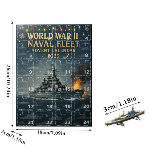 WW2 Naval Fleet Advent Calendar Blind Box – 24 Acrylic 2D 2