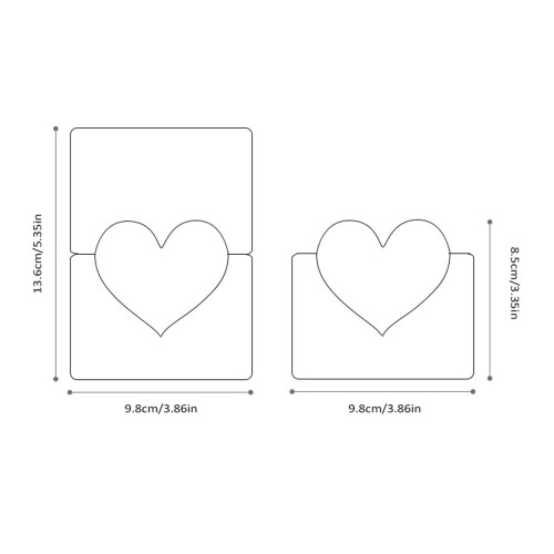 3D Valentin-napi köszönőkártya áldással (10 db) 2
