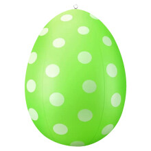 Decorazioni a forma di uova di Pasqua gonfiabili extra large, 47 cm, uova giganti in PVC a pois, ornamento per esterni per giardino, prato, veranda e