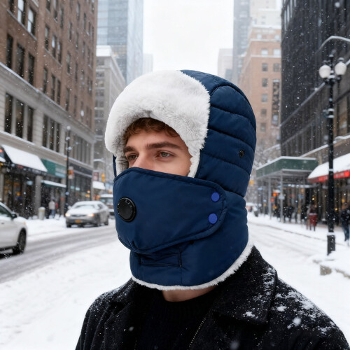 Gorro térmico com camada respirável removível para o inverno. 2