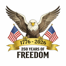 USA250-års jubilæums vinylklistermærke1776–2026