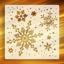 Pochoir flocon de neige à faire soi-même pour peindre Noël sur bois, vitre ou verre, en plastique réutilisable