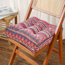 Boho Square -lattiatyyny, 16x16 tuumaa, paksu ja hengittävä tyyny joogaan, makuuhuoneeseen, terassille, toimistoon – punainen