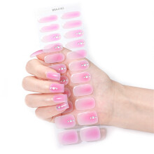 Pegatinas de uñas de gel navideñas de cobertura total (24 unidades)