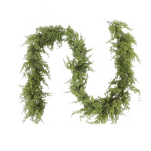 Guirlande artificielle de sapins de Norfolk, 175 cm (68,9 po), guirlande de sapins enneigés artificiels avec clochettes métalliques pour la