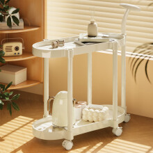 Chariot de rangement à roulettes en plastique multicouche à 3 niveaux