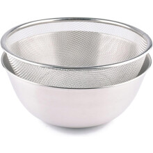 Ensemble passoire en acier inoxydable 22 cm avec bol gigogne