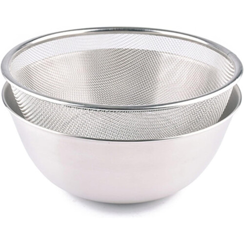 Edelstahl-Siebset, 22 cm, mit passender Schüssel