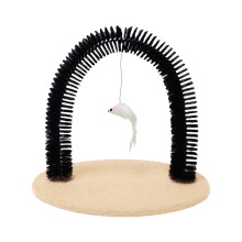 Grooming Brush Interactive Cat Self Groomer With Scratching Pad Cat Face Scratching Massaging Brush For Indoor Cat(A)