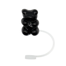 1 couvre-paille ours mignon pour gobelets de 30 et 40 pouces, 10 mm, anti-poussière et anti-éclaboussures, accessoire pour tasses de filles