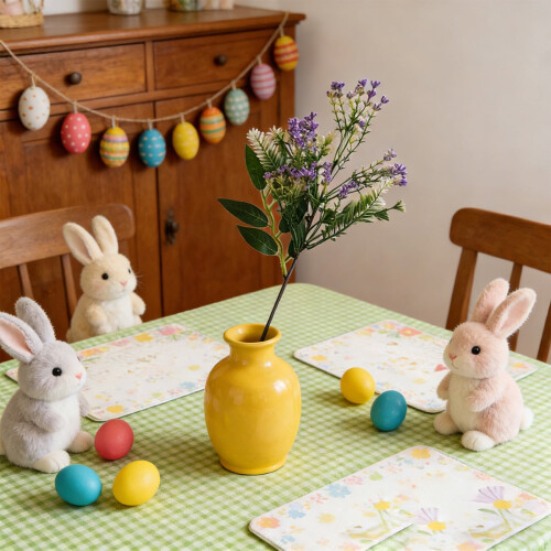 Artificial Floral Easter Egg Picks with Leaves 15.74 in 2