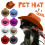 Pet Cowboy Hat with Star Pin – Red, S or L 1