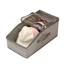 Boîte de rangement transparente empilable pour casquettes de baseball (lot de 12)