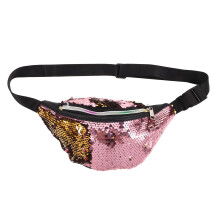 Mermaid Sequin Purse for Women's Adjustable Travel Bag with Durable Polyester in Pink 7.5x4.5 Inches