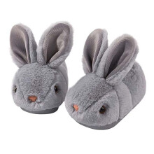 Toddler Slippers,Kids Rabbit Slippers Cozy Warm Shoes Soft Indoor Footwear for Children Winter Home Wear,Kids Slippers,Z04 Grey,3.5-4 Years