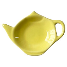 Plateau à thé et porte-sachets en forme de théière – Ensemble de 7 plateaux en céramique de différentes couleurs, décoration de cuisine