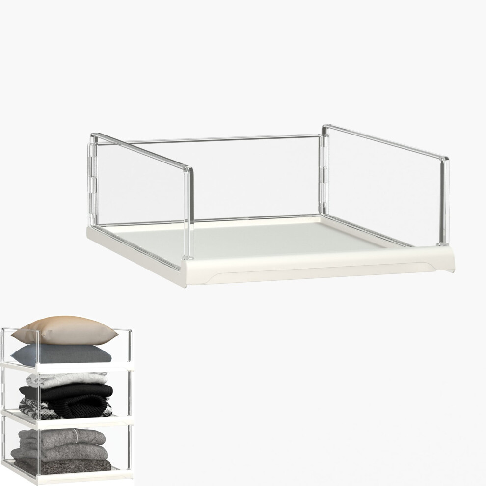 Clear Stackable PP Storage Basket Set
