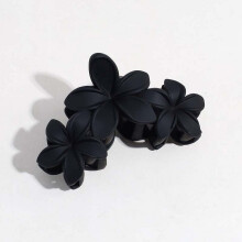 Vintage coffee flower hair claw women acrylic large matte