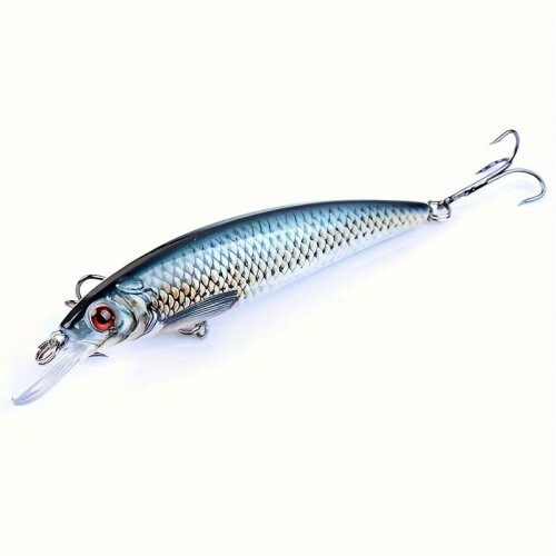 2er-Pack Premium-Sinkköder in Minnow-Form – lebensechte 3D-Augen, ideal für Barsch, Forelle und mehr – robuster ABS-Angelköder