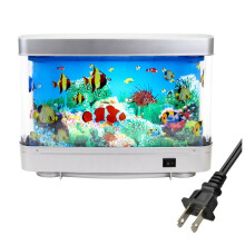 Dynamische Virtuele Oceaan LED Vis Tank Lamp Dolfijn Kunstmatig Tropisch Landschap Aquarium Nachtlampje Decoratie US-Stekker