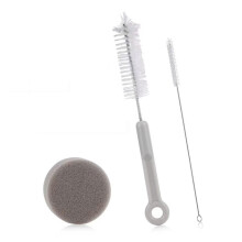 Lot de 3 brosses et éponges pour fontaines à eau pour chats et chiens. Nettoyage facile.