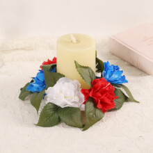 Coroas de rosas para velas, perfeitas para centros de mesa: Coroas de 20 cm (7,87") para decoração de casamentos, festas e centros de mesa de Natal.