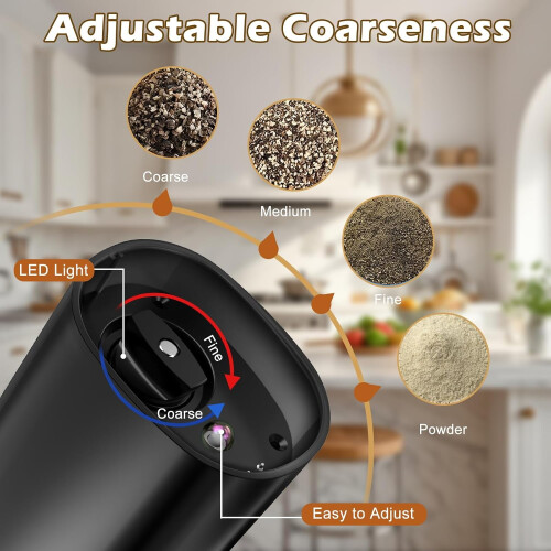 Electric Salt and Pepper Grinder Set 2