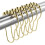 Duschvorhangringe aus Metall, 12er-Set – Nickel-Finish 1