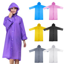 Wasserdichter Regencape, leichtes EVA-Design, transparente Kapuze, schwarze Farbe, für Erwachsene, Outdoor-Aktivitäten, Camping, Wandern, Reisen,