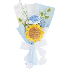 Bouquet de fleurs roses au crochet – Cadeau idéal pour un mariage, une demande en mariage, une fête, un bal de promo, un anniversaire ou la